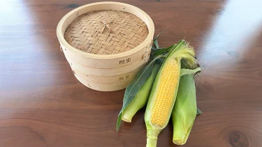 夏のせいろ生活、トウモロコシが甘い！枝豆の味が濃い！