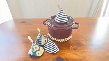 久しぶりの手芸で、かわいい鍋掴み